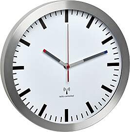 TFA Dostmann Analoge Funk-Wanduhr, leise Uhr, mit