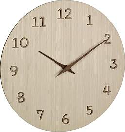 TFA Dostmann Analoge Wanduhr aus Holz, 60.3072.01, 