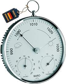 TFA Dostmann Analoge Wetterstation mit Metallring, 