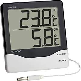 TFA Dostmann Digitales Innen-Außen-Thermometer,