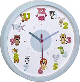 TFA Dostmann Little Animals Kinder-Wanduhr mit