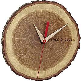 TFA Dostmann Tree-O-Clock Wanduhr aus Eichenholz,