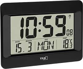 TFA Dostmann Wanduhr digital, 60.4519.01, Funkuhr