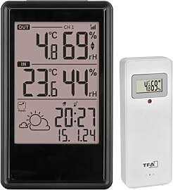 TFA Dostmann Wetterstation Funk mit Außensensor