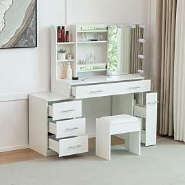 Thanaddo Schminktisch mit Schiebespiegel, 5