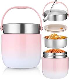 Thermobehälter für Essen 1200ml, Thermoschüssel 