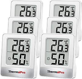 ThermoPro TP49-6 Kleines digitales Hygrometer,