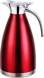 Thermoskanne Isolierkanne Kaffeekanne 2 Liter (Rot)