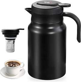 Thermoskanne Mit Teesieb 1,5L, Edelstahl