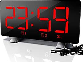 ThreeH Radio-Digitaluhr mit USB-Telefonladegerät