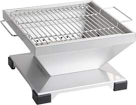 THÜROS T3 Holzkohle Tischgrill Edelstahl 42x42 cm