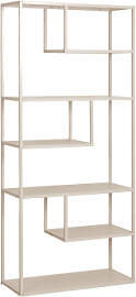 Thura Bücherregal 85x190 Cm Aus Stahl Beige