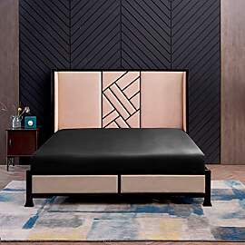 THXSILK Spannbettlaken Seide Bettlaken 180x200,