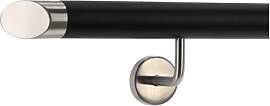 TIBU Handlauf Edelstahl schwarz 30-600cm