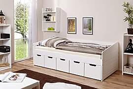 TiCAA Einzelbett Sofabett Funktionsbett, Micki mit 