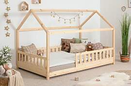 TiCAA Kinderbett Hausbett Kay 90x200 cm, 100x200