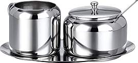 TIECHUINIUB Milch- und Zucker-Set aus Edelstahl,