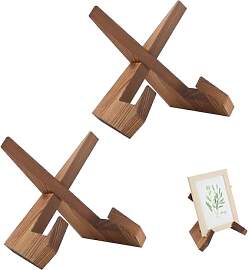 TIE-DailyNec 2 Stück Holz Tellerständer 6.5