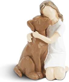 TIE-DailyNec Schutzengel Figur, Mädchen umarmt