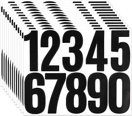 TIESOME 12 Blatt Briefkasten Zahlen Aufkleber, 8cm 