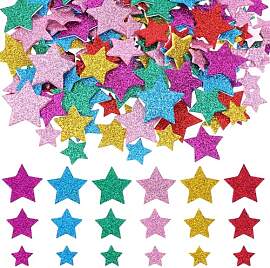 TIESOME 360 Stück Moosgummi Sterne Glitter, 3