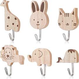 TIESOME 6 Stück Kindergarderobe Haken,