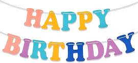 TIESOME Happy Birthday Girlande, Happy Birthday