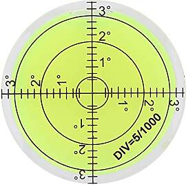 Tiiyee Bullseye Wasserwaage, 60mm Dosenlibelle