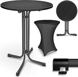 tillvex® Gastro Stehtisch klappbar Ø80cm mit