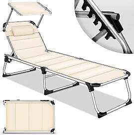 tillvex® Sonnenliege mit Dach und Kopfkissen |