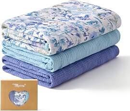 TILLYOU 3er Set Musselintücher Baby Pucktuch