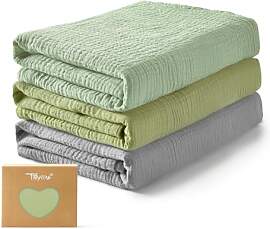 TILLYOU 3er Set Musselintücher Baby Pucktuch