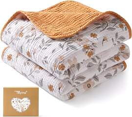 TILLYOU Musselin Decke Baby 4-lagig Pucktuch Baby