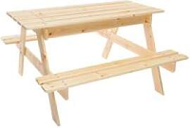 Timbela Kindersitzgarnitur M010 natur Holz B/H/L: