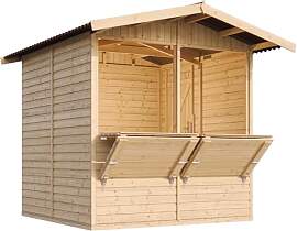 TIMBELA M149 Holz Gartenhaus, Marktbude Holz,