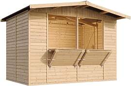 TIMBELA M150 Holz Gartenhaus, Marktbude Holz,