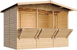 TIMBELA M150A Holz Gartenhaus, Marktbude Holz,