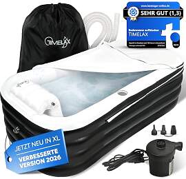 TIMELAX® Badewanne Aufblasbar XL [Ergonomische