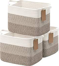 TIMEYARD 3er-Pack Aufbewahrungskorb, Seilkörbe