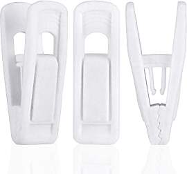 Tinfol Weiße Samt-Kleiderbügel-Clips, 24 Stück