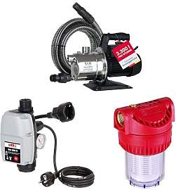 T.I.P. 30094 Gartenpumpe Edelstahl Clean Jet 1000