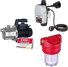 T.I.P. 30111 Edelstahl Gartenpumpe GP 3000 INOX