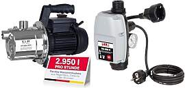 T.I.P. Edelstahl Gartenpumpe GP 3000 INOX -