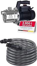 T.I.P. Edelstahl Gartenpumpe GP 3000 INOX -