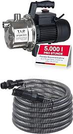 T.I.P. Gartenpumpe Edelstahl 5.000l/h