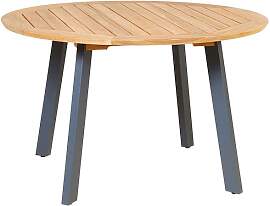 Tisch Diana - 125 cm rund Beine Aluminium anthrazit