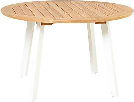 Tisch Diana - 125 cm rund Beine Aluminium weiss
