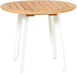 Tisch Diana - 95 cm rund Beine Aluminium weiss