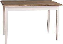 Tisch im Landhausstil - 120 x 70 cm Eichenplatte