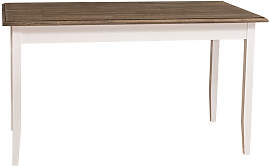 Tisch im Landhausstil - 140 x 70 cm Eichenplatte